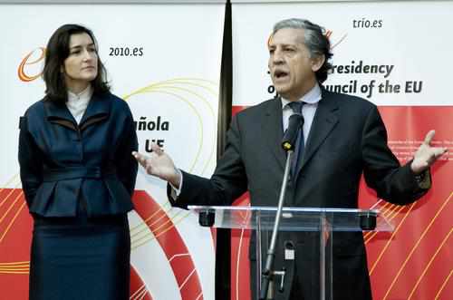 Lopez Garrido y Glez. Sinde presentan la presidencia española de la UE