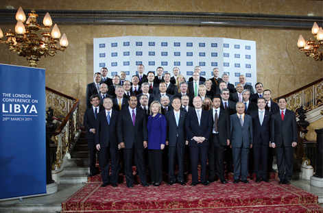 Asistentes a la cumbre sobre Libia en Londres