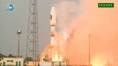 Lanzamiento de una nave Soyuz con satélites Galileo