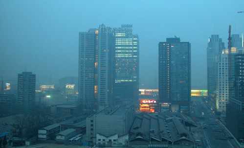 Skyline de Beijing, rascacielos y grandes edificios