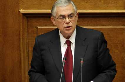 Lucas Papademos, en el parlamento griego