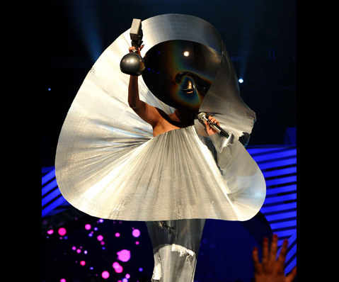 Lady Gaga en la entrega de los MTV Europe Music Awards