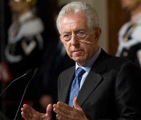 Mario Monti, tras entrevistarse con G. Napolitano