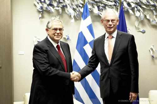 El pte. del Consejo Europeo y el primer ministro griego