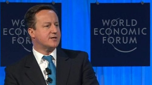 David Cameron, en el Foro de Davos