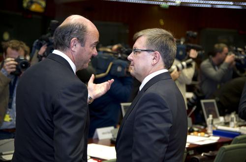 Los ministros de Economía de España y Hungría en el ECOFIN