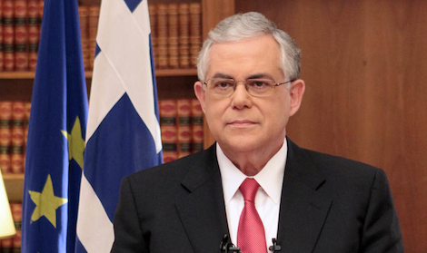 Mensaje a la nación del primer ministro griego, Lucas Papademos