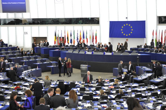 Primer pleno del Parlamento Europeo en 2012