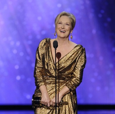 Meryl Streep, agradeciendo el Óscar