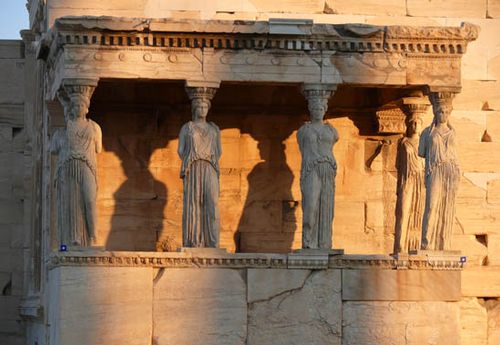 Las Cariátides, en la Acrópolis de Atenas