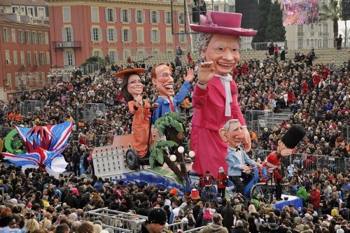 Desfile de carnaval, la familia real británica