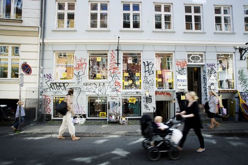 Pintadas en el centro de Copenhague