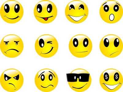 Emoticonos con diferentes estados de ánimo