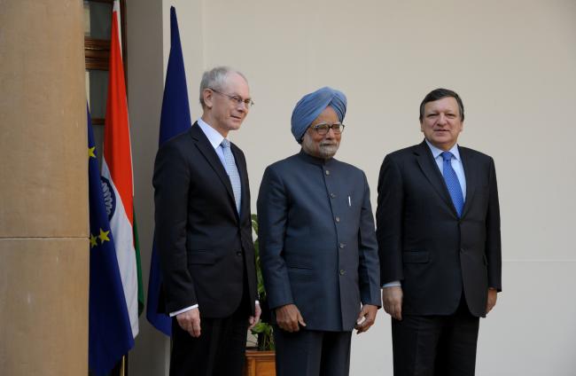 Mandatarios de la UE y el primer ministro indio