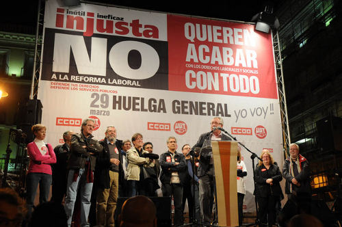 Los líderes sindicales animan a participar en la huelga general