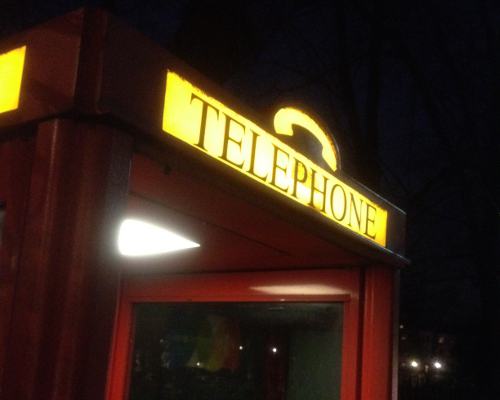 Una cabina telefónica de Londres