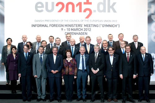 Ministros europeos de Exteriores, en Copenhague, 10-3-12