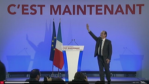 François Hollande celebra su triunfo electoral