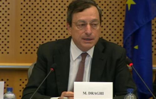 Mario Draghi, en el Parlamento Europeo