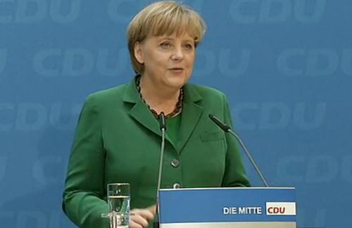 Merkel comparece en la sede de la CDU
