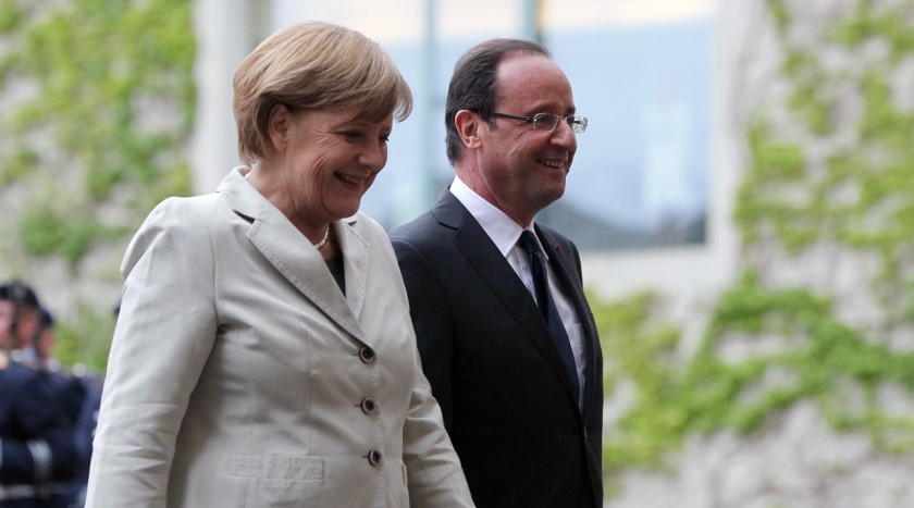 Merkel y Hollande, en Berlín