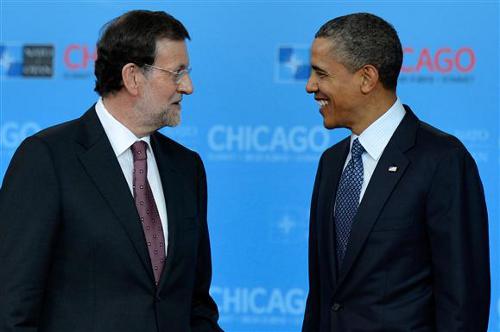 Rajoy y Obama, en la cumbre de la OTAN en Chicago
