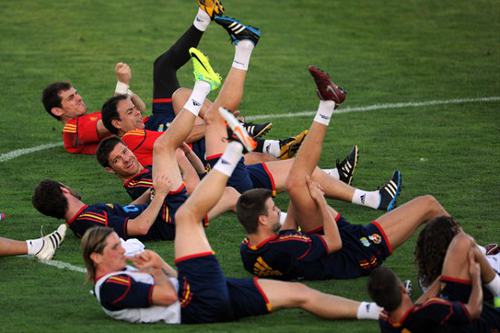 Entrenamiento de la selección española para la Eurocopa