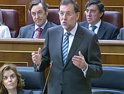 Rajoy habla sobre el rescate financiero en el Congreso