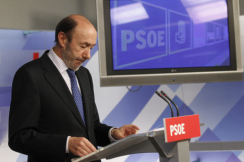 Alfredo Pérez Rubalcaba, secretario general de PSOE