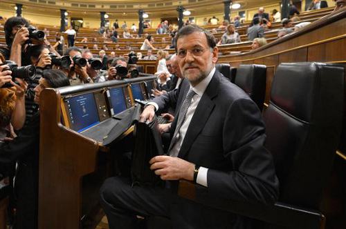 Mariano Rajoy, en la sesión del Congreso