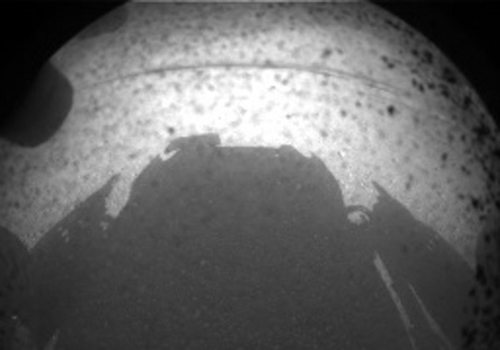 Imagen de Marte con la sombra del Curiosity