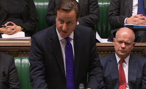 David Cameron, en el Parlamento británico