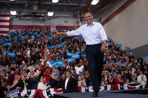 Obama, en un mitin de campaña en Ohio