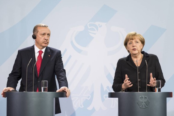 Merkel y Erdogan, en rueda de prensa en Berlín