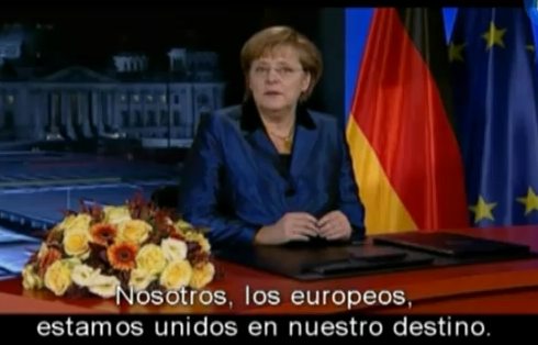 Angela Merkel en TV