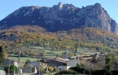 Una montaña en la zona de los cátaros en el sur de Francia