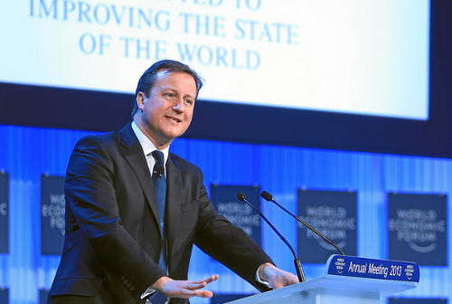 David Cameron interviene ante el Foro de Davos