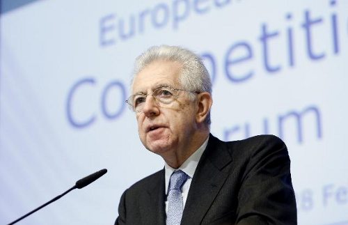 Mario Monti en el estrado