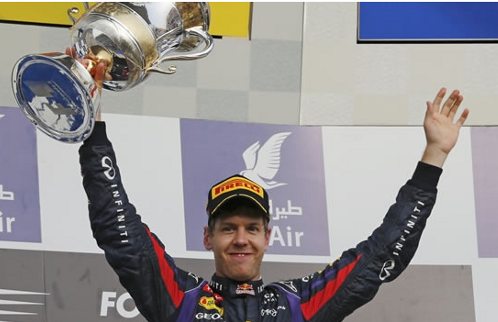 Sebastian Vettel en el podio