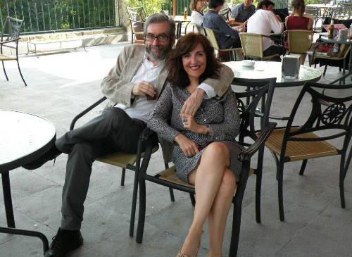 Antonio Muñoz Molina y Elvira Lindo en una terraza