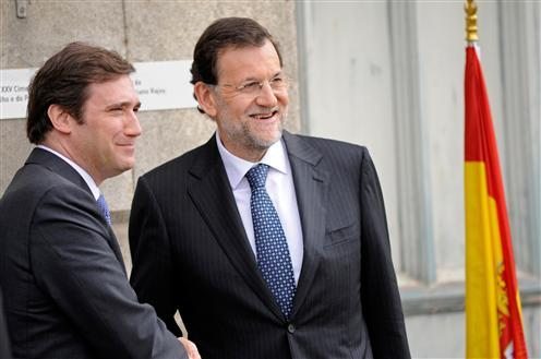 Passos Coelho y Mariano Rajoy