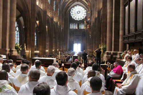 Misa en la catedral de Estrasburgo