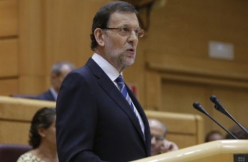 Rajoy, habla en el Senado (el Congreso está en obras)