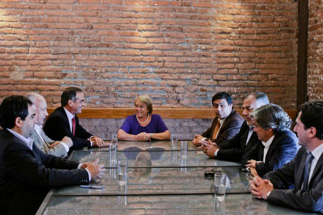 Bachelet con representantes de Nueva Mayoría