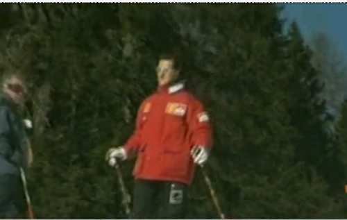 Michael Schumacher, esquiando