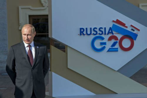 Putin en reunión G20 San Petersburgo