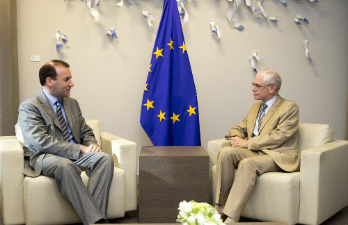 Van Rompuy y Manfred Weber 