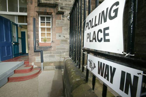 Colegio electoral en Escocia