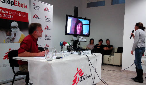 Conferencia de prensa por Skype MSF