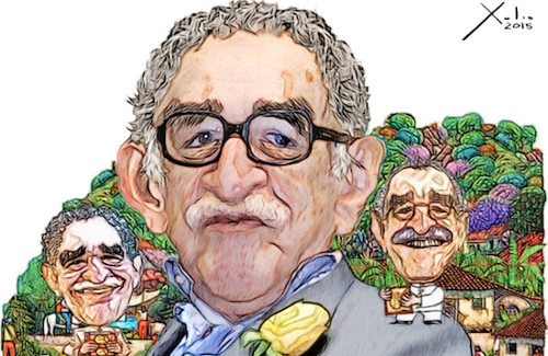Retrato de García Márquez por Xulio Formoso